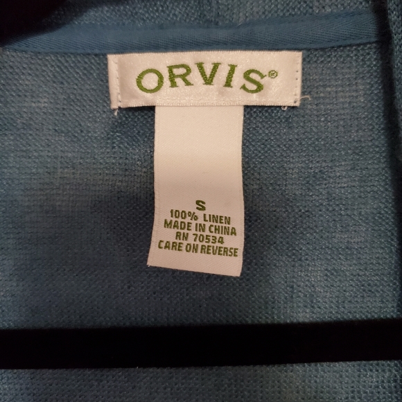 Small Orvis linen duster sweater - Picture 2 of 3